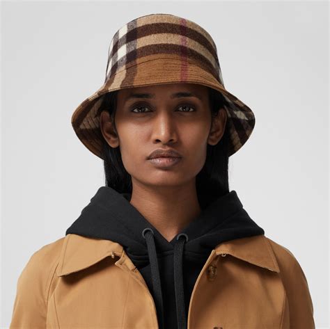 burberry check wool hat|Burberry Check wool bucket hat.